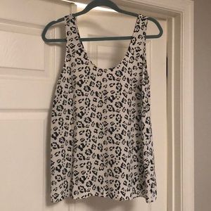 Equipment Silk Leopard Print Blouse Tank